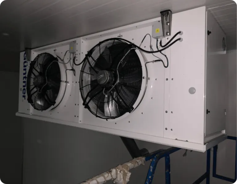 Kho lạnh công nghiệp nhìn dọc theo chiều dài